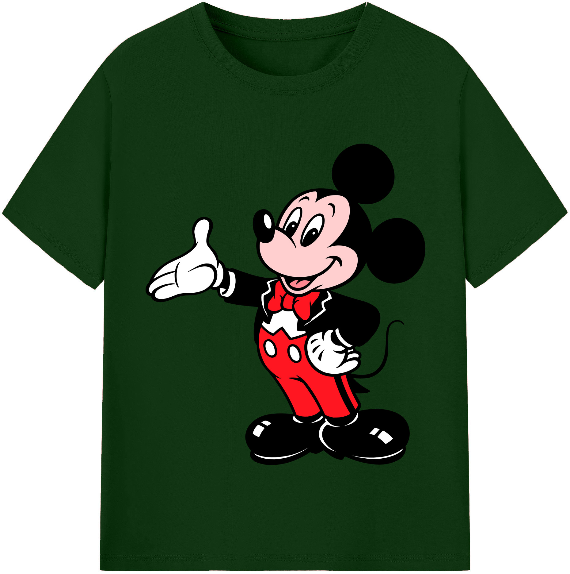 （画像用） ミッキーマウス Mickey Mouse 綿100％半袖Tシャツ（フロントプリント）